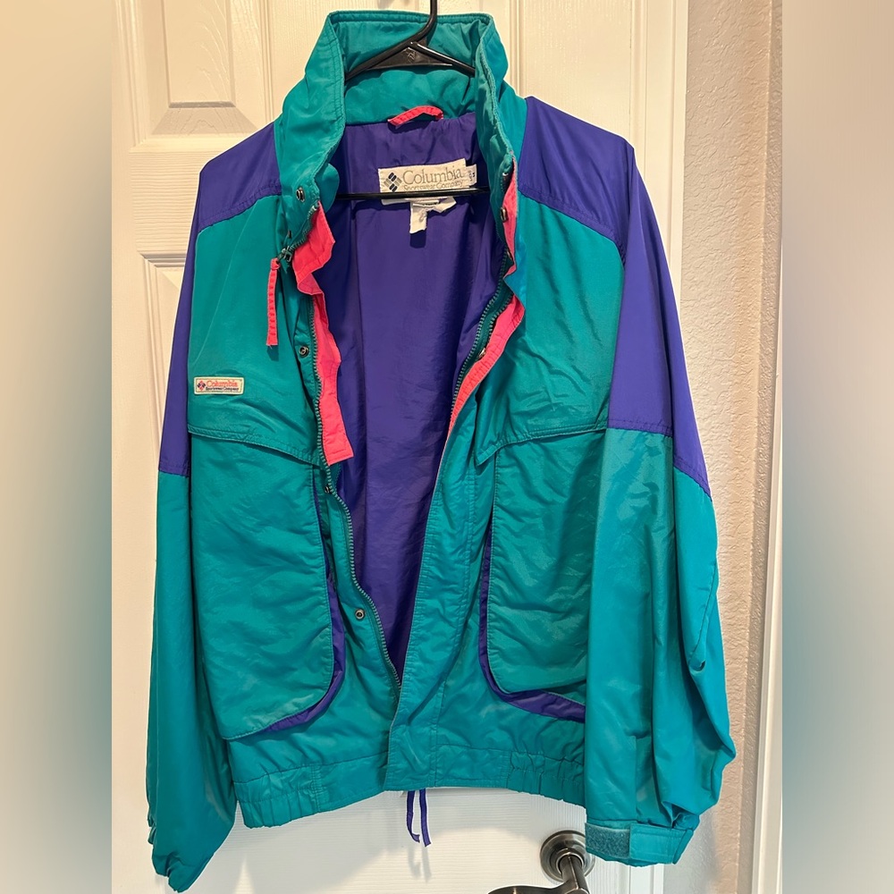 Columbia vintage neon jacket